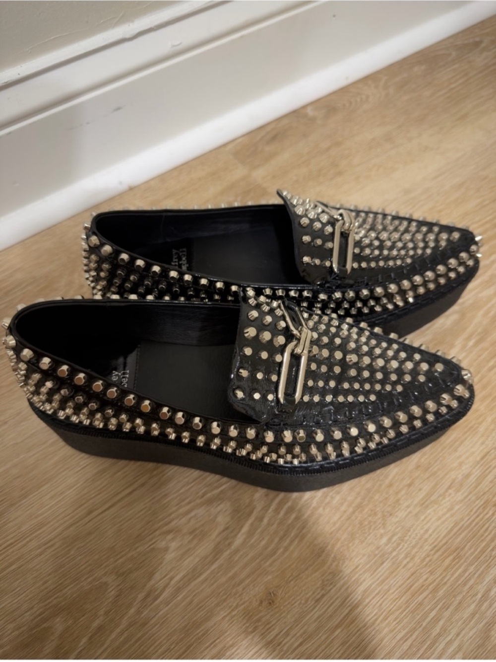 Jeffrey Campbell Black Studded Loafer - Picture 5 of 5